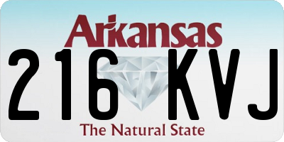 AR license plate 216KVJ