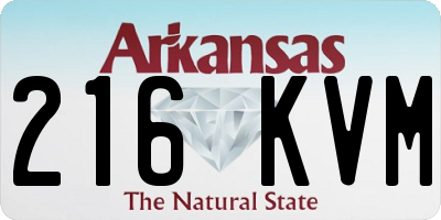 AR license plate 216KVM