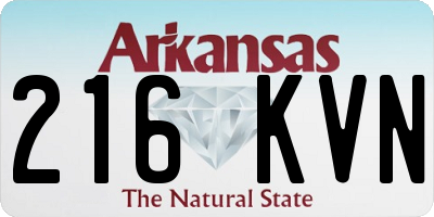 AR license plate 216KVN