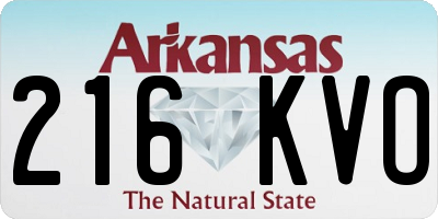 AR license plate 216KVO