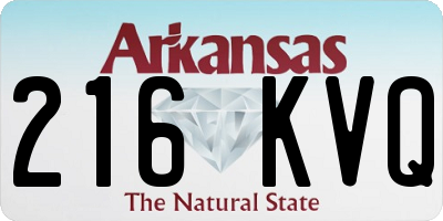 AR license plate 216KVQ