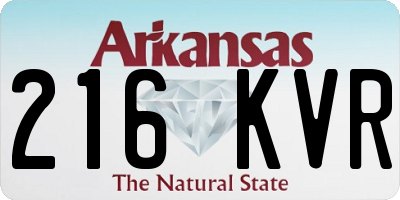 AR license plate 216KVR