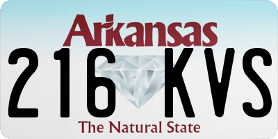 AR license plate 216KVS