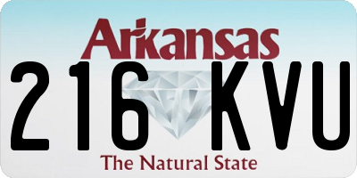 AR license plate 216KVU