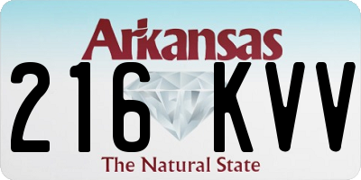 AR license plate 216KVV