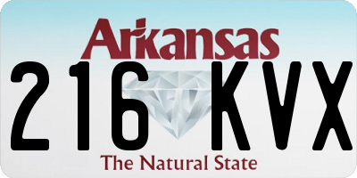 AR license plate 216KVX