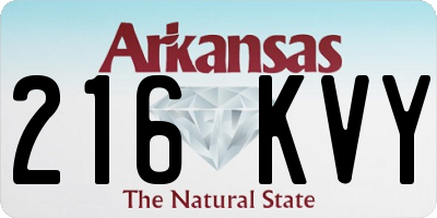 AR license plate 216KVY