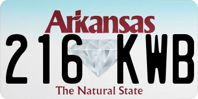 AR license plate 216KWB