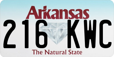 AR license plate 216KWC