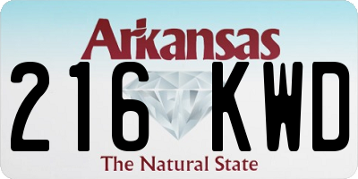 AR license plate 216KWD