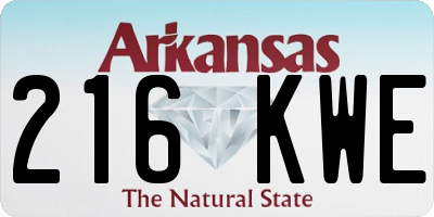 AR license plate 216KWE