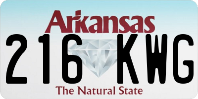 AR license plate 216KWG