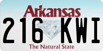 AR license plate 216KWI