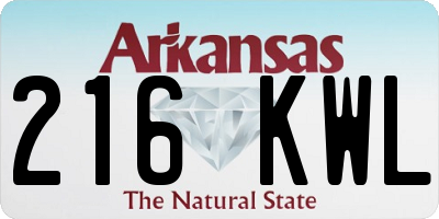 AR license plate 216KWL