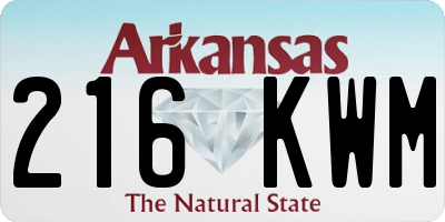 AR license plate 216KWM