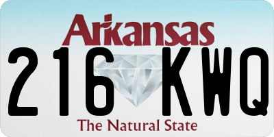AR license plate 216KWQ