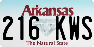 AR license plate 216KWS