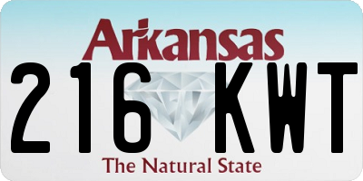 AR license plate 216KWT