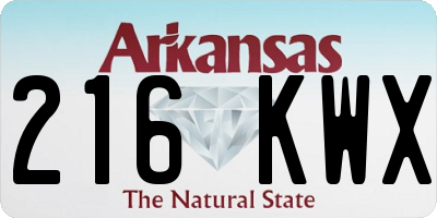 AR license plate 216KWX