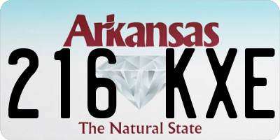 AR license plate 216KXE