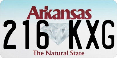 AR license plate 216KXG