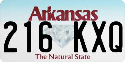 AR license plate 216KXQ