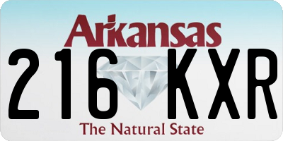AR license plate 216KXR
