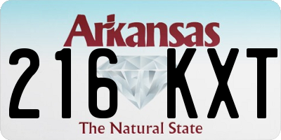 AR license plate 216KXT