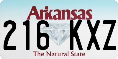 AR license plate 216KXZ
