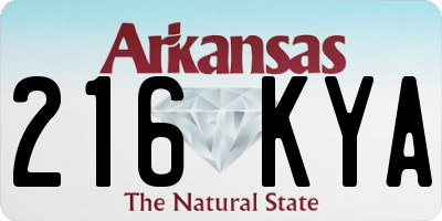 AR license plate 216KYA