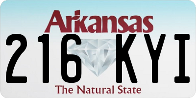 AR license plate 216KYI