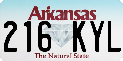 AR license plate 216KYL
