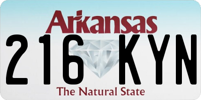 AR license plate 216KYN