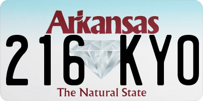 AR license plate 216KYO