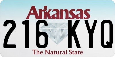 AR license plate 216KYQ