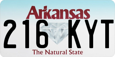 AR license plate 216KYT