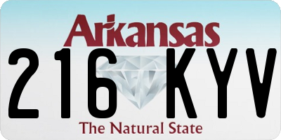 AR license plate 216KYV