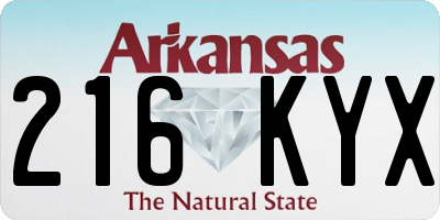 AR license plate 216KYX
