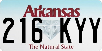 AR license plate 216KYY