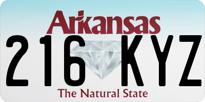 AR license plate 216KYZ