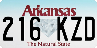 AR license plate 216KZD