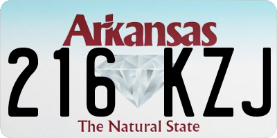 AR license plate 216KZJ
