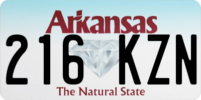 AR license plate 216KZN