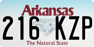 AR license plate 216KZP