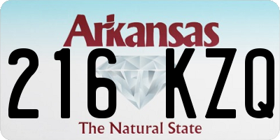 AR license plate 216KZQ