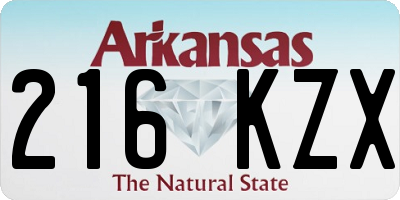 AR license plate 216KZX