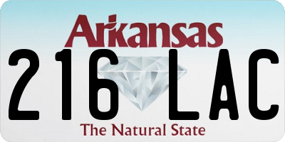 AR license plate 216LAC