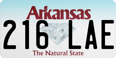 AR license plate 216LAE