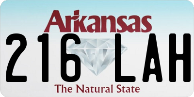 AR license plate 216LAH