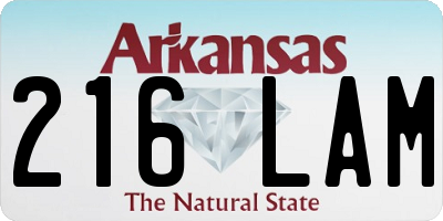 AR license plate 216LAM